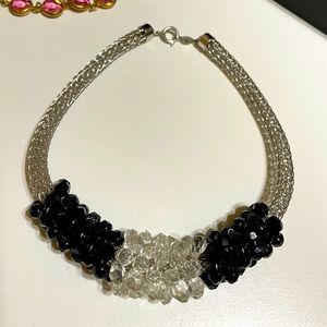 NOT FOR SALE Vintage signed ACCESSOCRAFT NYC mesh crystal choker